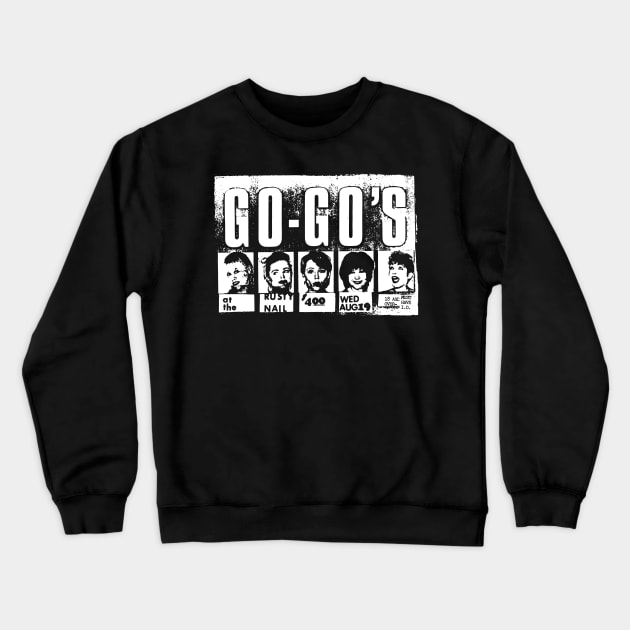 Go-Go's Concert Flier (circa 1981) Crewneck Sweatshirt by Scum & Villainy